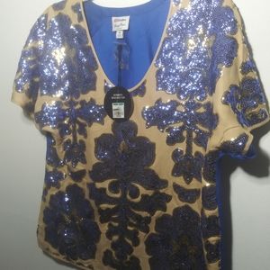 Neiman Marcus sequin top size Medium NWT